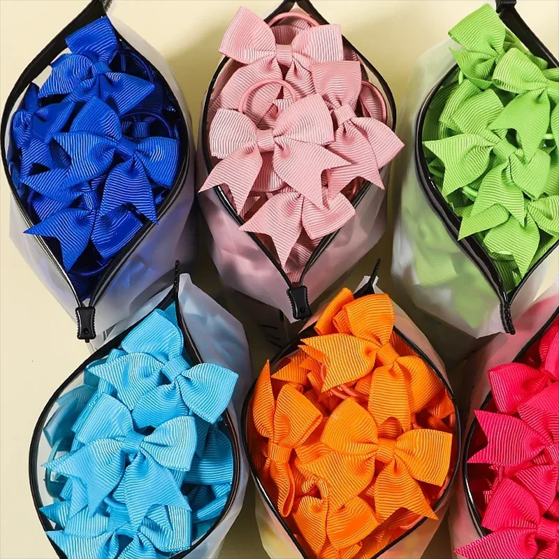 

5/10/20Pcs Mini Solid Bows Elastic Hair Bands Kids Girls Small Rubber Band Hair Rope Ponytail Holder Headwear Hair Accessories