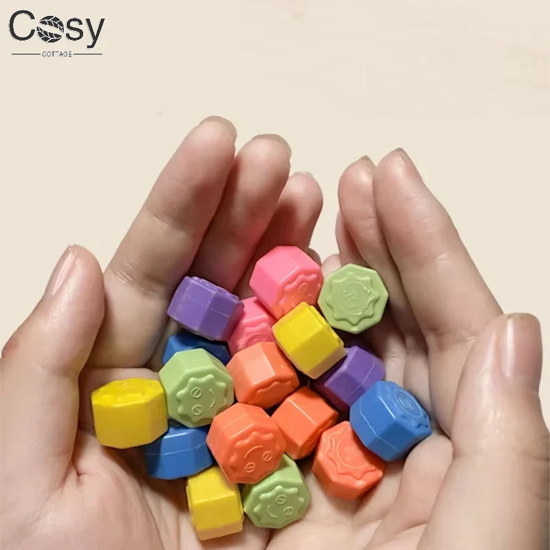 12pcs Upgraded Version Korea Traditional Play Game Gonggi Jack Stone Pebbles Set Exercise Colorful Fun Stress Relief Toy