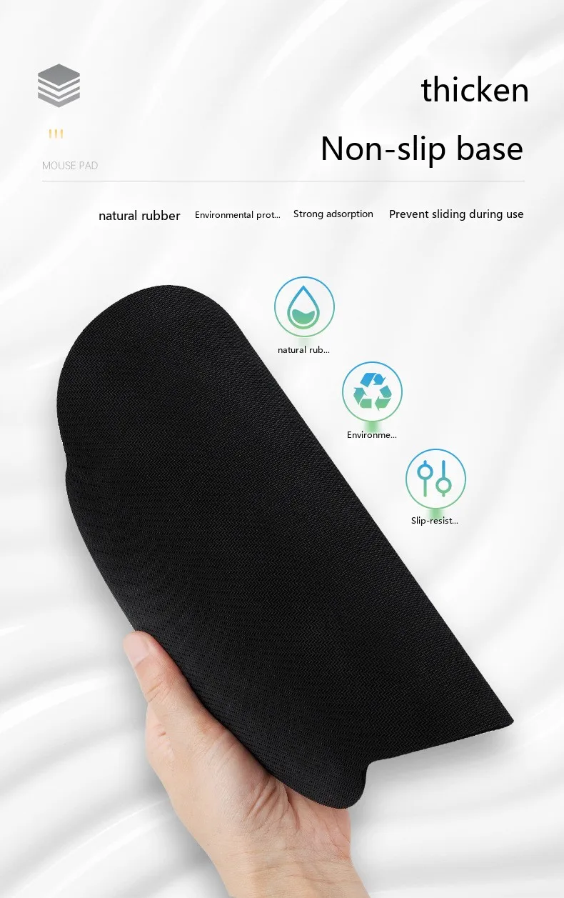 Schaumstoff-Handgelenkauflage, Mauspad, Tastaturauflage, 5-in-1-Set, ergonomische, rutschfeste Schreibtischunterlage für Büro und Gaming – Detail 7