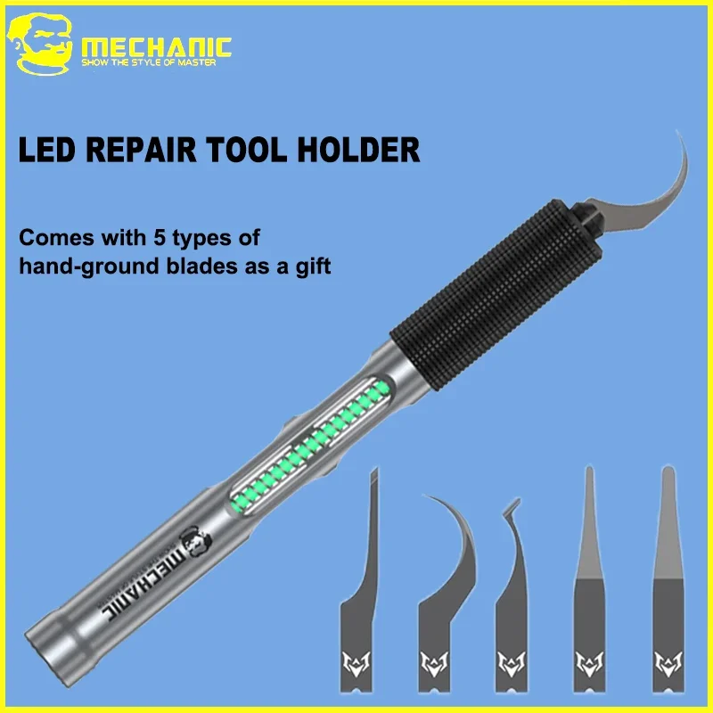 

MECHANIC SUREN ONE LED Repair aluminum alloy Knife with Vibration Sensor Breathing Light for Phone PCB Motherboard Repair Tool