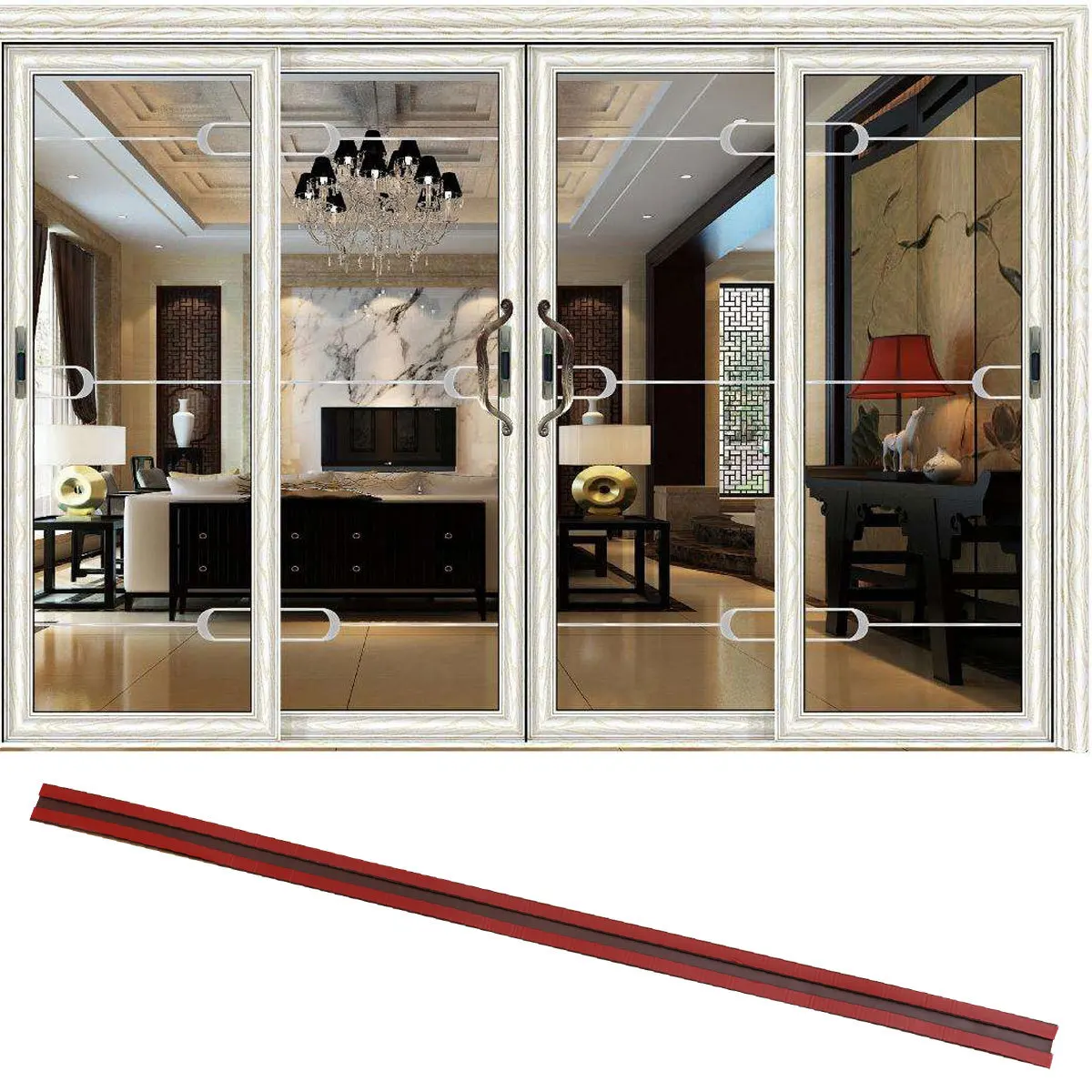 Нижняя уплотнительная полоса двери, коричневая Lq81, пробка под дверью, водонепроницаемая силиконовая защита от атмосферных воздействий для блокировки зазоров в ванной комнате