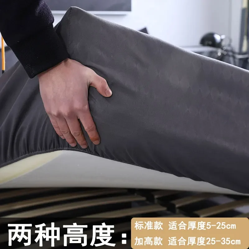 Single-piece mattress waterproof, urine-proof and cat-urine-proof mattress cover, anti-mite ash, plus high mattress cover,