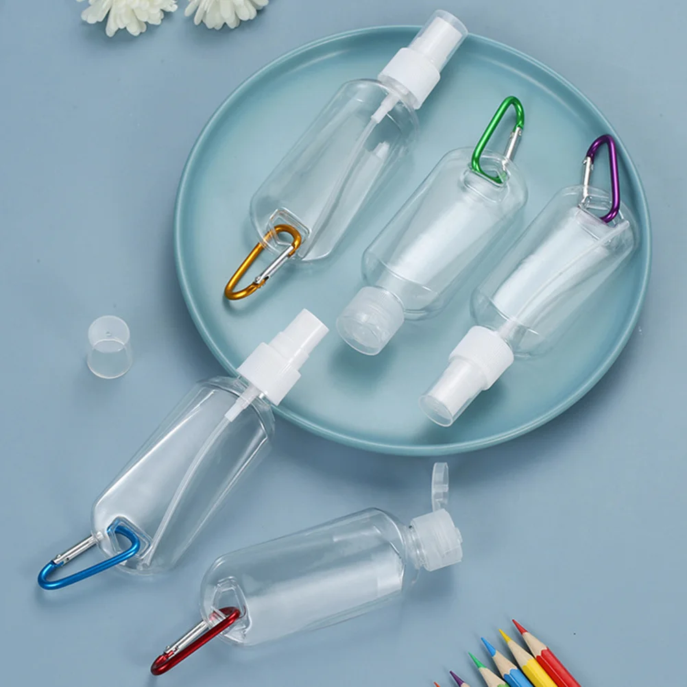 8 szt. Przenośnych Butelek Podróżnych Szczelne Pojemniki z Breloczkiem na Szampon, Perfumy, Olejek do Kąpieli, Wielokrotnego Użytku Pojemniki na Płyny