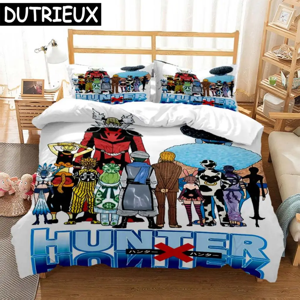 HUNTER×HUNTER Digital Print Polyester Bedding Sets Boys Covers Boys Duvet Cover Set For Teens Bedding Set