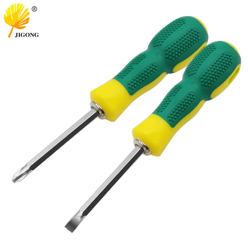 One-word cross dual-purpose double-headed screwdriver, round particle anti-skid handle, strong magnetic adsorption and rotation