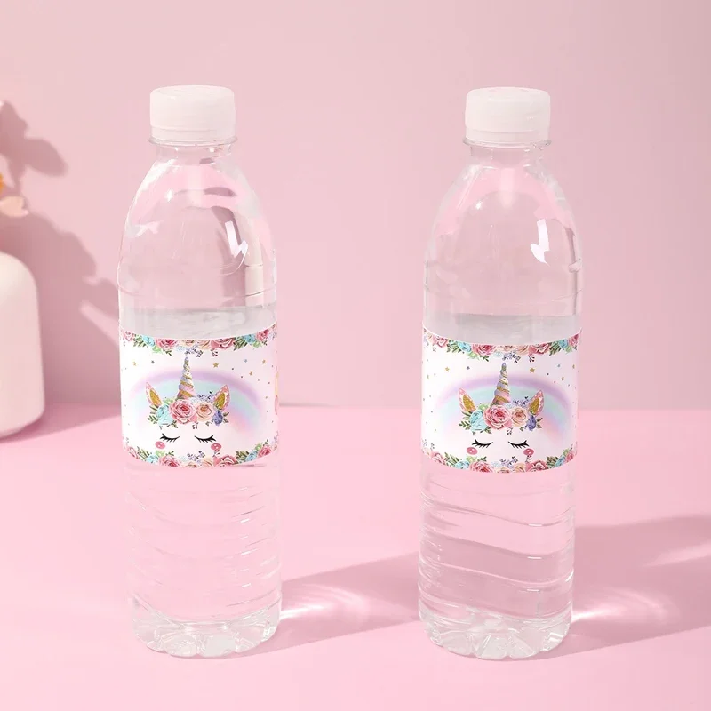 10 Stück Flaschenaufkleber im Einhorn-Stil, Etiketten, rosa Einhorn-Thema-Aufkleber für Mädchen, Geburtstag, Babyparty, Hochzeit, Party, Dekoration, Zubehör – Detail 4
