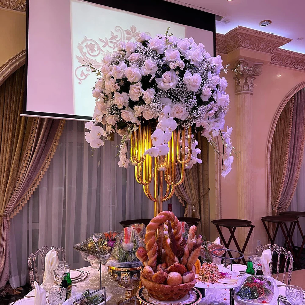 Luxury Wedding Supplies Event 4ft Table Decoration Gold Wedding Centerpieces Tree For Wedding Table Centerpiece