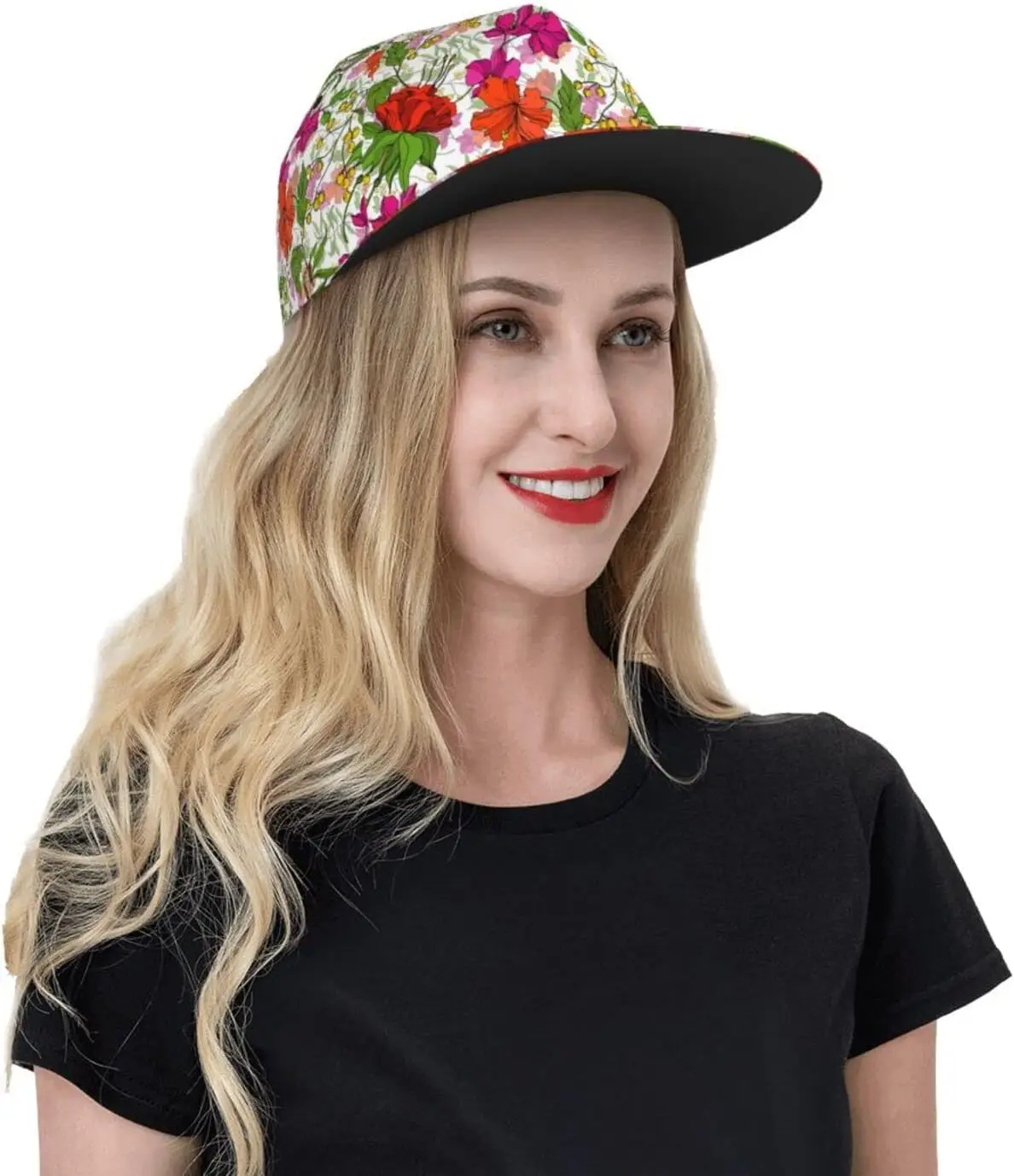 Floral Hawaiian Baseball Hat Adjustable Tropical Flower Snapback Hats Baseball Caps for Women Men