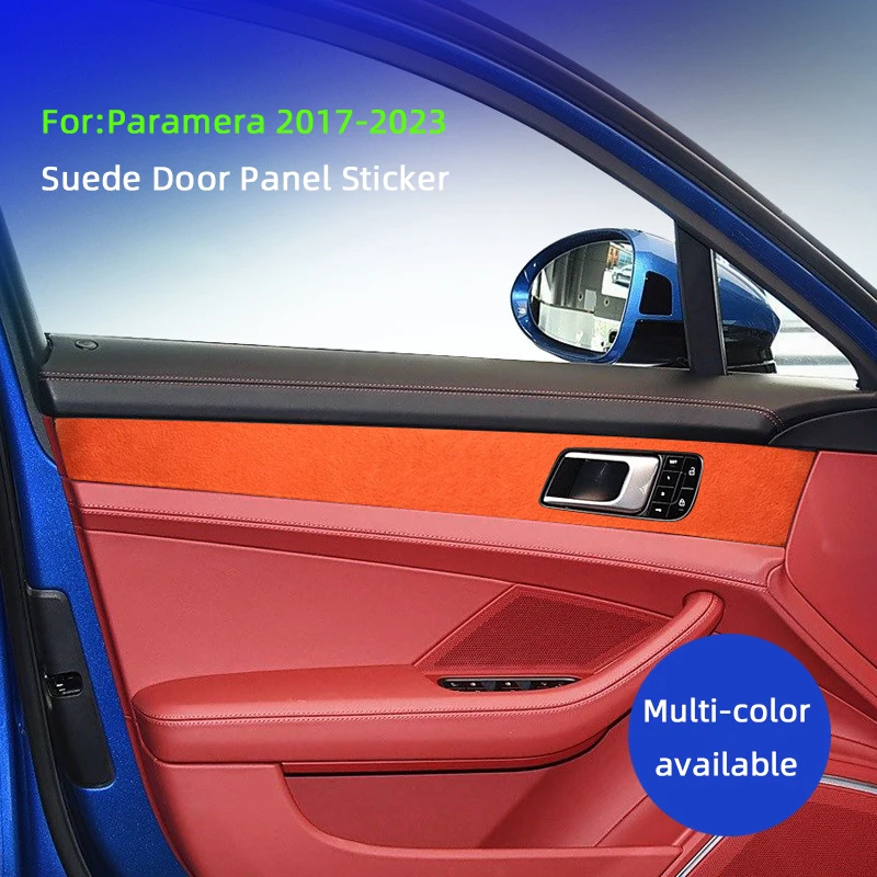 

4 шт. наклеек из суперзамши для дверных панелей автомобиля Panamera 971 2018-2024, аксессуары для модификаций