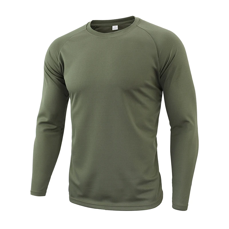 Men\'s Spring Long Sleeve Tactical Camouflage T-shirt New Autumn Camisa Masculina Quick Dry Breathable Army Shirt S-3XL