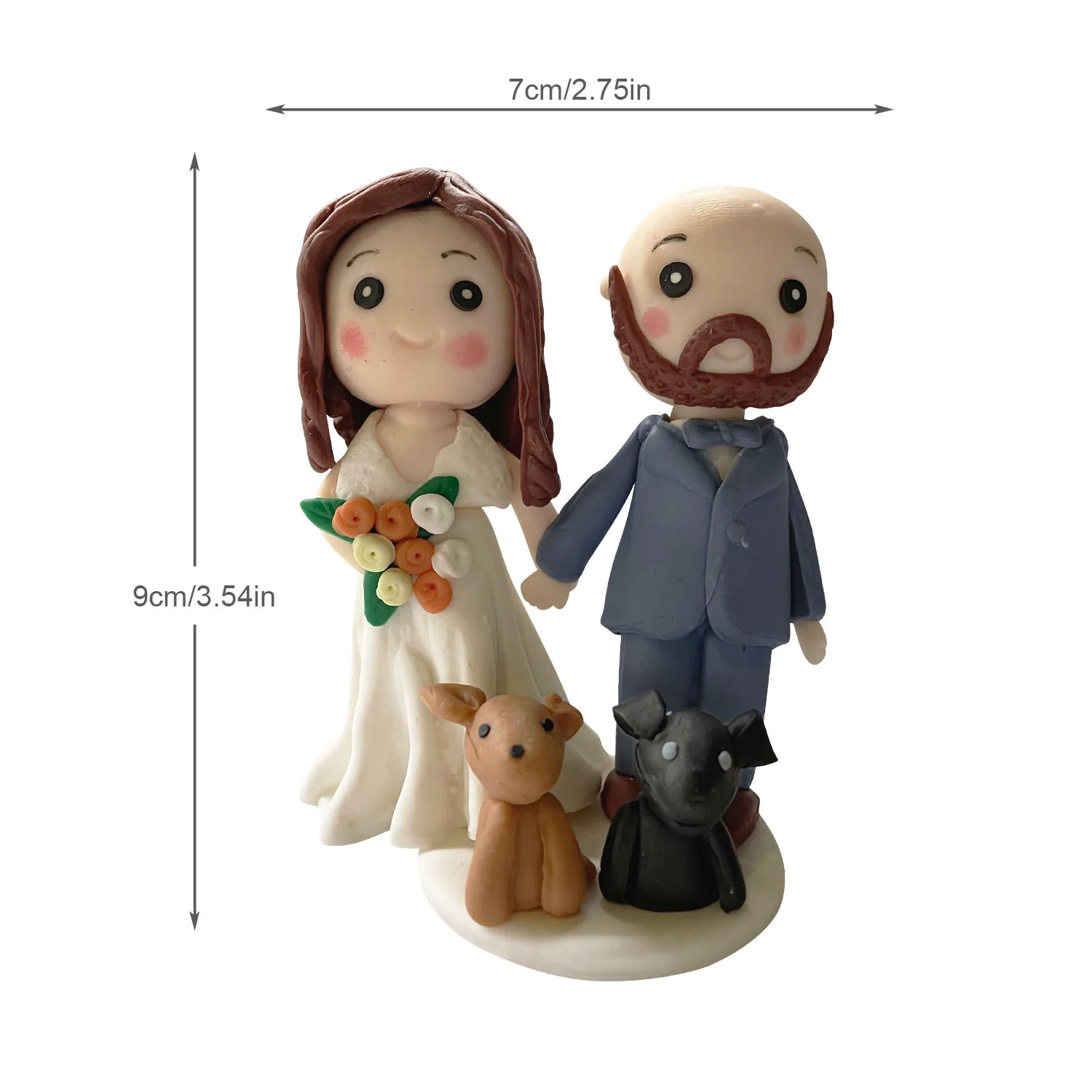 Wedding Cake Doll Fall Decor for Remembrance Wedding Decorations for Tables Groom Birthday Decoration for Girl Couples Pet