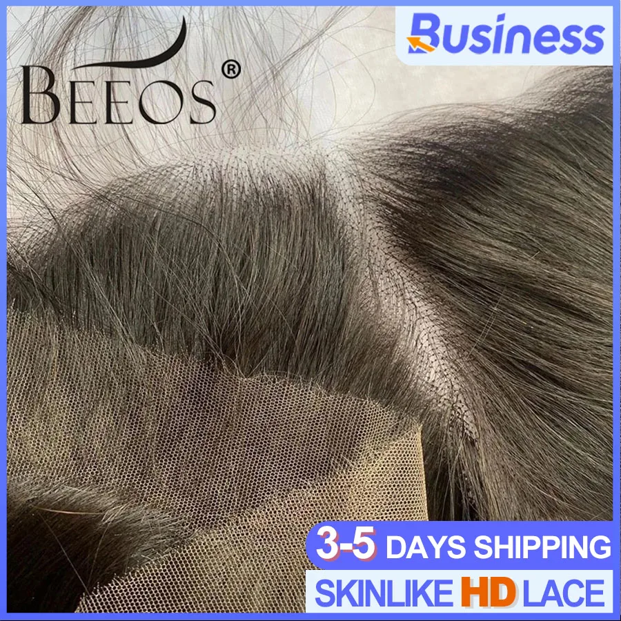 

BEEOS Skinlike 13x6 HD lace Frontal Only Pre plucked Straight 6x6 5X5 HD Lace Closure Only Brazilian Human Hair 13x4 HD Frontal