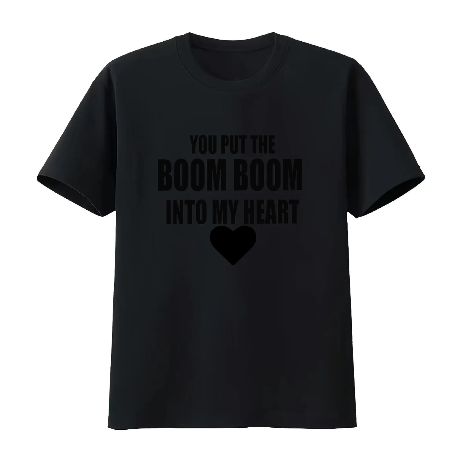 BOOM BOOM WHAM! T-Shirt Summer Casual Cotton Tee Oversized Streetwear Tops Vintage Graphic Print Loose Fit Short Sleeve