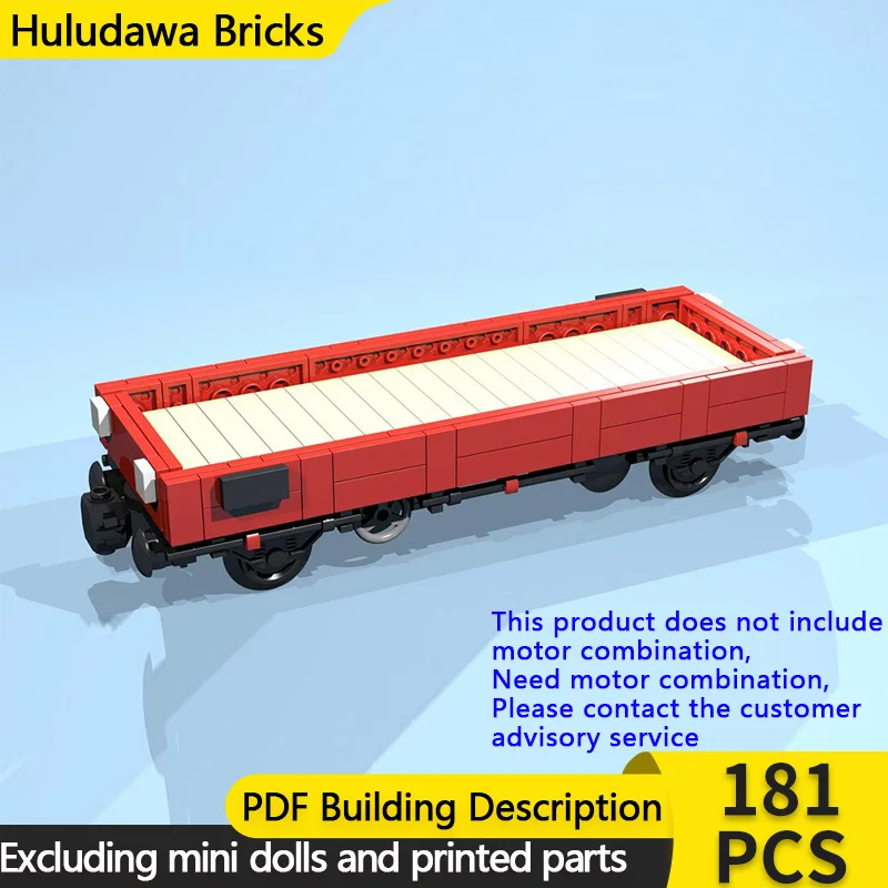 

Модель городской автомобиль MOC, строительные кирпичи, 4-колесный красный низкосторонний вагон, модульная технология, детские праздничные подарки, сборка игрушек, костюм