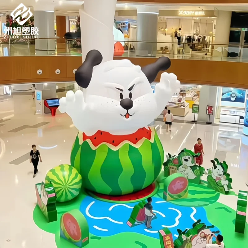 

Индивидуальная надувная мультяшная милая воздушная модель щенка арбуза для летнего фруктового торгового центра, наружное украшение