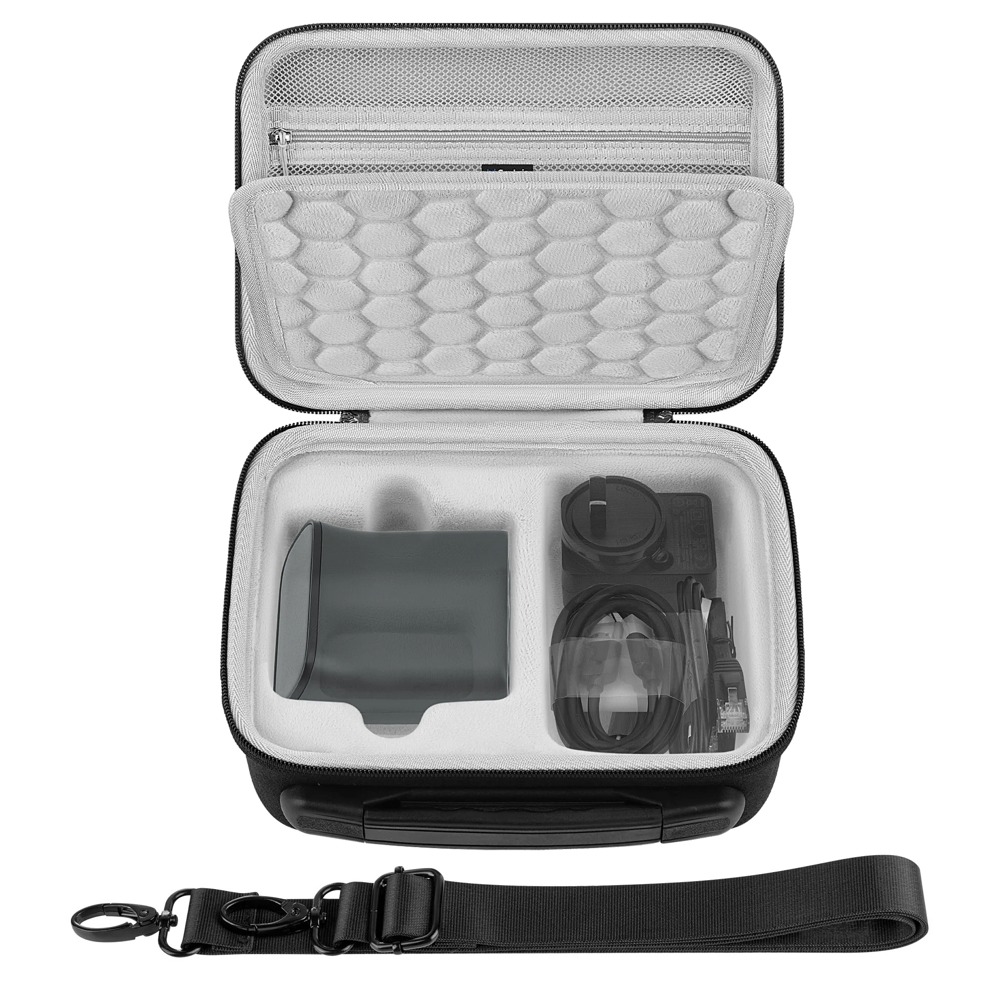 Geekria Hard Shell Travel Case, Compatible with GL.iNet Comet Pro (GL-RM10), Remote KVM Switch Carrying Bag (Dark Gray)