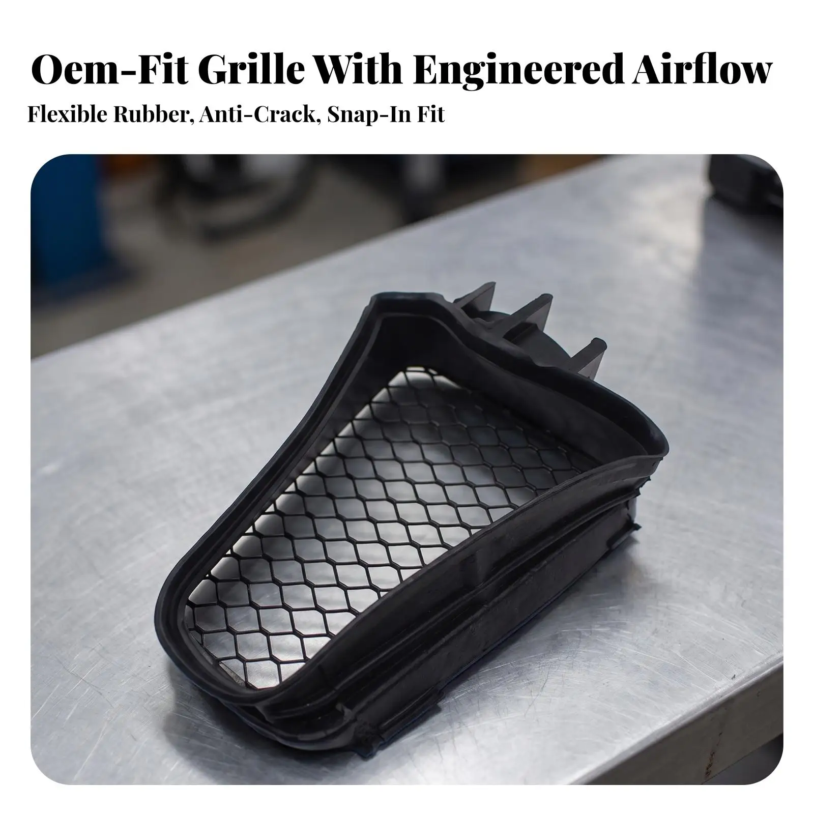 Air Intake Cover Flexible Rubber Duct with Mesh for Bike Restoration