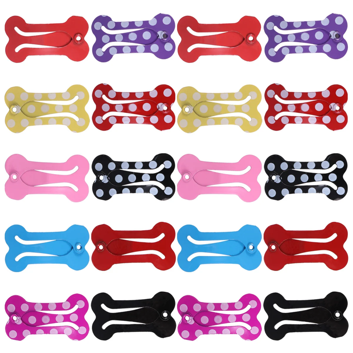 

20pcs Fashion Bone Shape Hair Claws Elegant Hair Clip Artificial Ponytail Holder Gripper for Dogs (Random color)