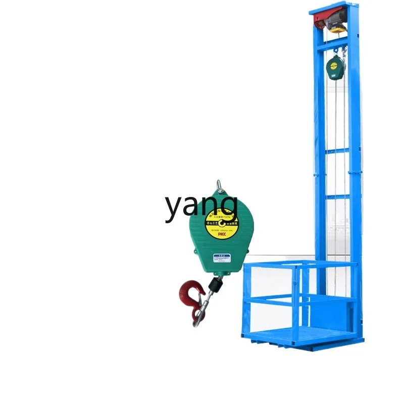 

Yjq Electric Hydraulic Elevator Freight Ladder Platform Small Warehouse Rail Cargo Loading and Unloading Elevator