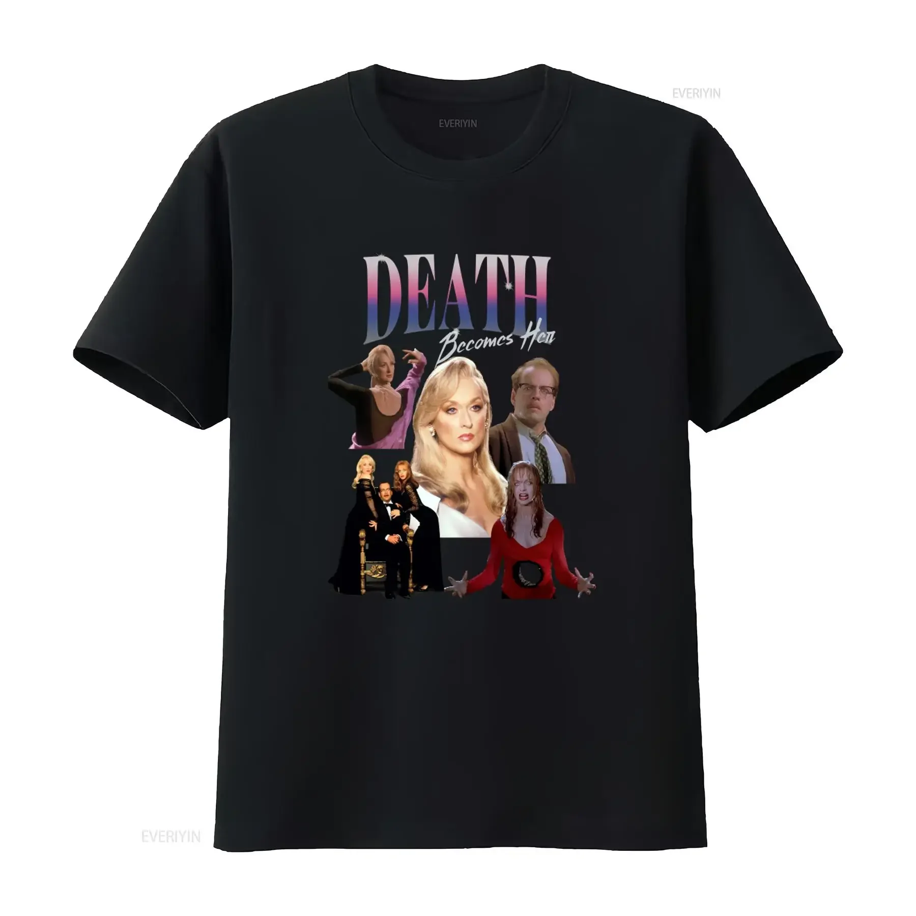 Death Becomes Her 90's Bootleg T Shirt Movie Fans Vintage Style vintage Washed Top For Everyday Wear homme Stretched Unisex