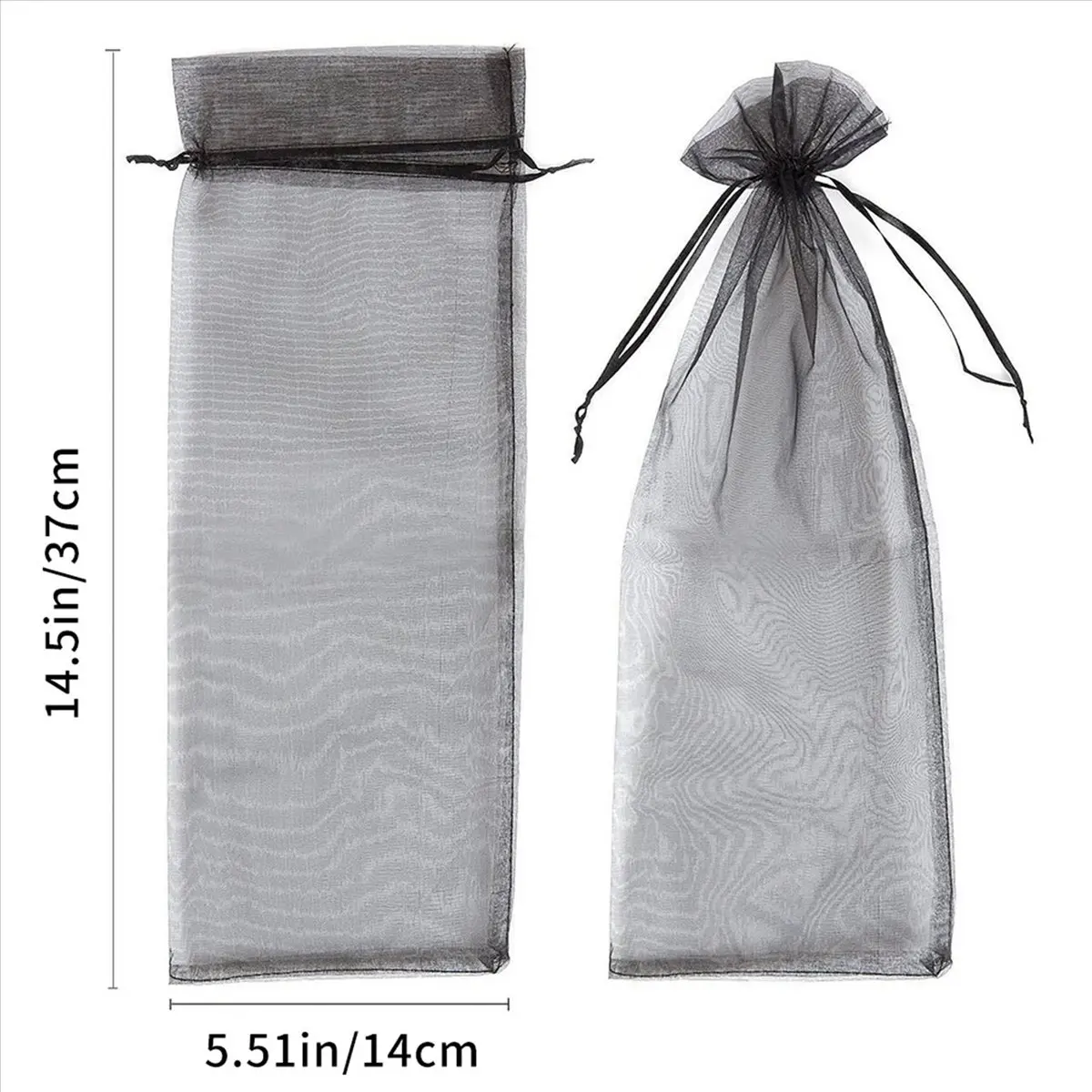 Рисунок 6 - черные сумки для бутылок вина из органзы