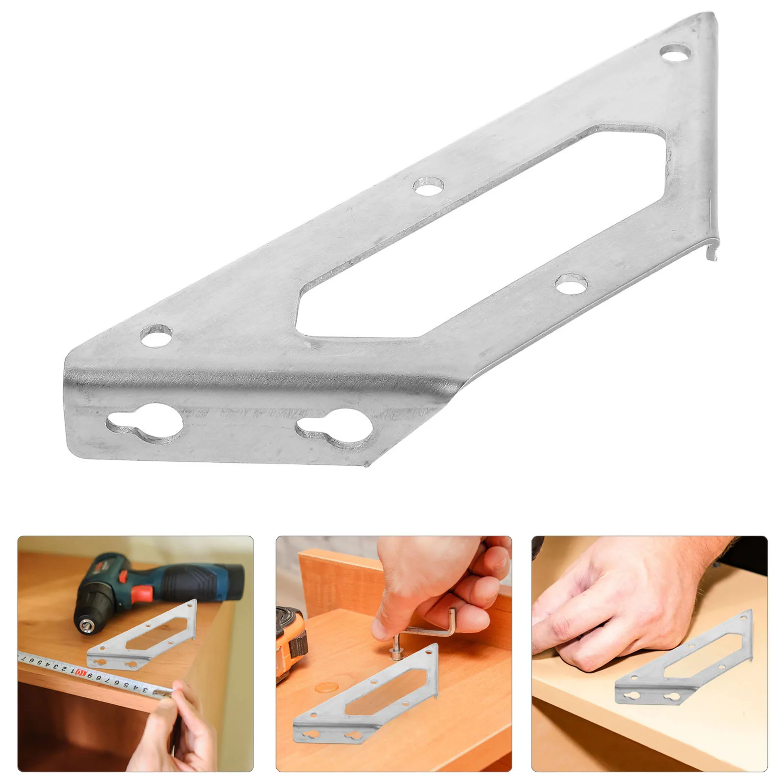 

8pcs Stainless Steel Corner Braces Furniture Heavy Duty Support Brackets For Cabinets Shelves Tables Metal Angle Brackets