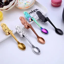 304 stainless steel spoon titanium love spoon mug hanging side spoon creative coffee stirring dinnerware tableware