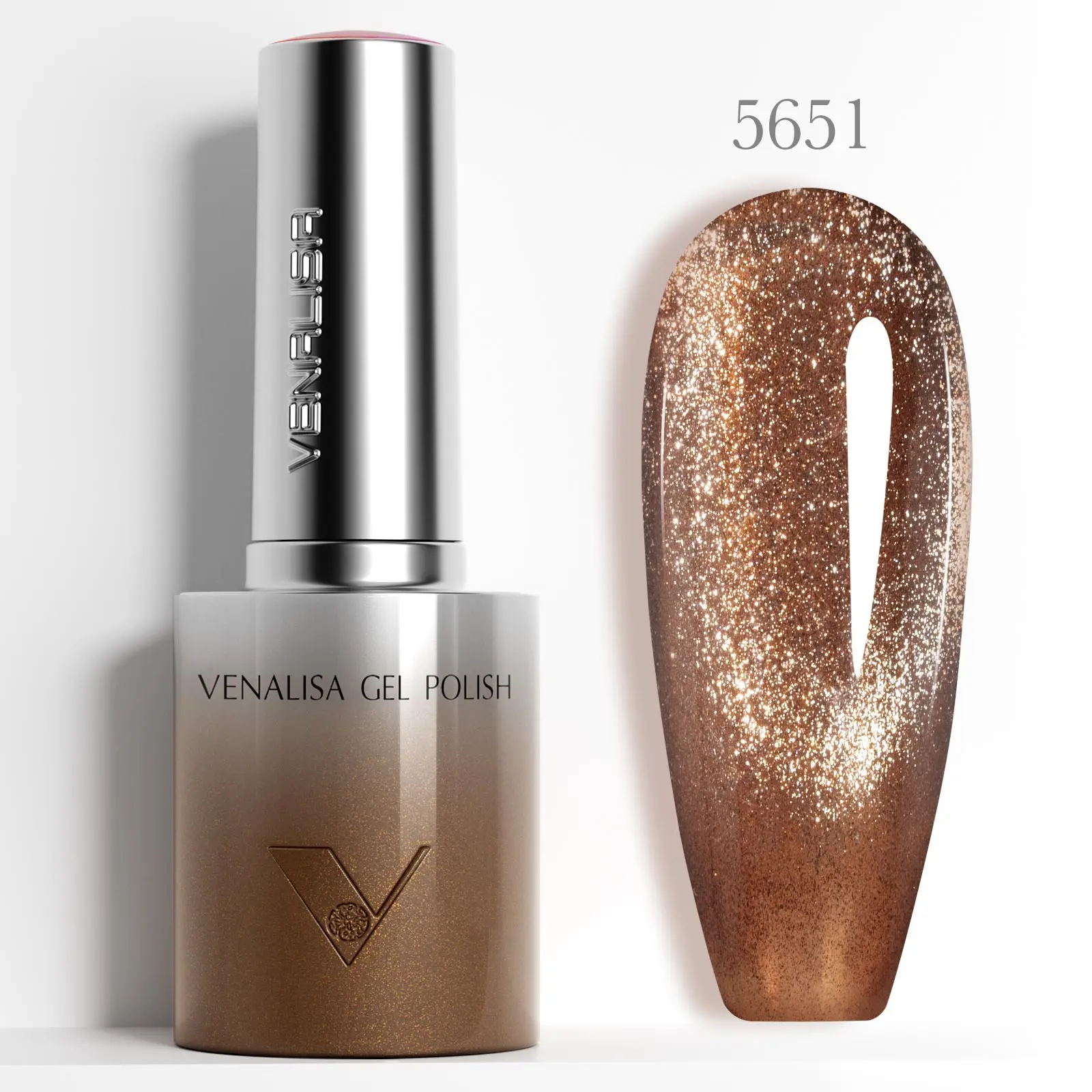 Venalisa TPO Free Hema Free 10ml Ultra Glossy Cat Eye Nail Gel Polish Magnet Soak Off UV LED Semi Permanent Glitter Sparkle Gel