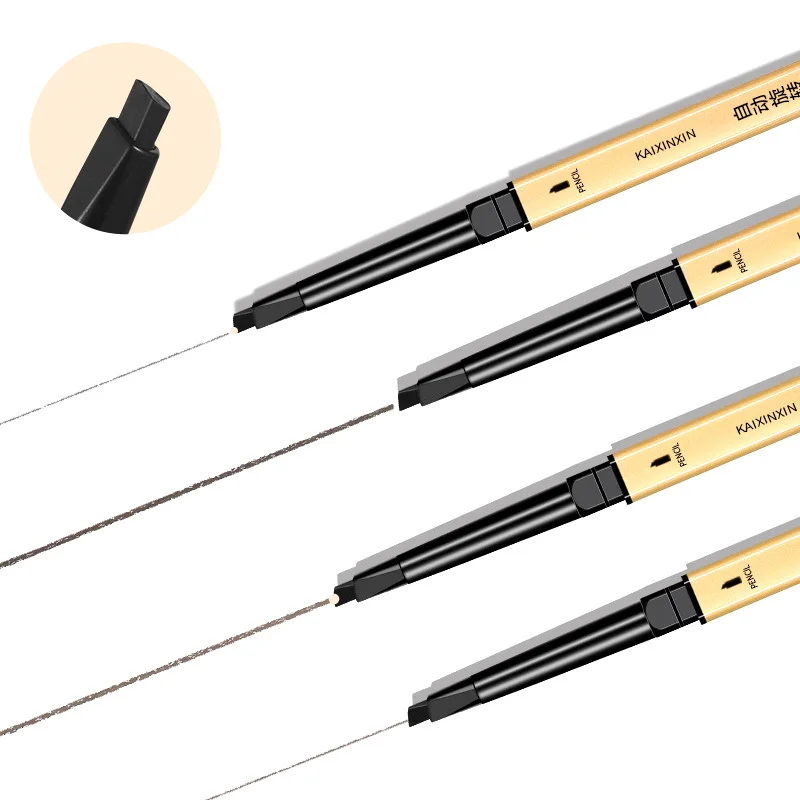 Eyebrow Pencil Thin Double Head Small Triangle Small Gold Chopstick Machete Eyebrow Pencil