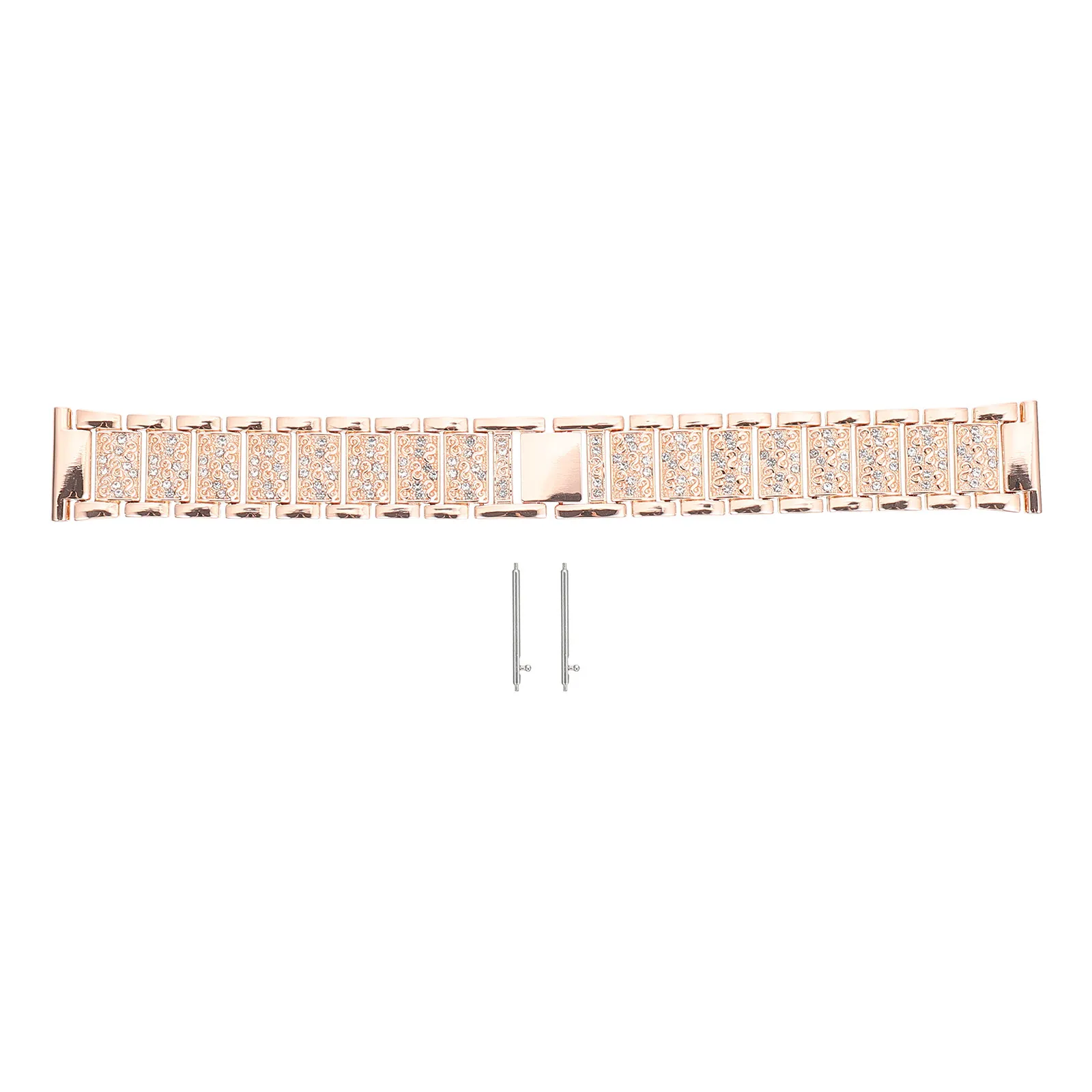 Stainless Steel Diamond Watchband Comfortable Adjustable Universal Smartwatch Strap Replacement for 4
