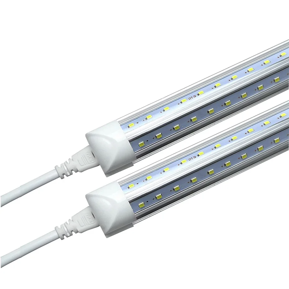 

1/2/4pcs Led Tube Light T8 Integrated Tube 110V 220V Super Bright V-shaped Fluorescent Lamp 57cm For Bedroom Closet Lighting