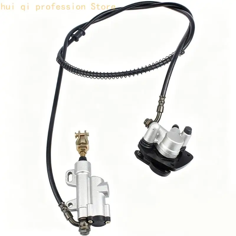 Hinterradbremsbaugruppe mit hydraulischer Bremspumpe, Schlauch und Bremssattel, Fußbremsen-Ersatzteil für 50-110CC-Reparatur – Detail 3