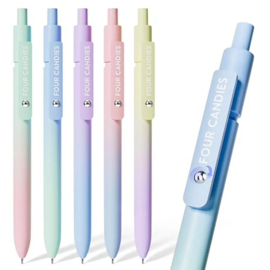 

Gel Pens, 0.7mm Quick Dry Black Ink Pen Fine Point Smooth Writing Unique Pen, Office Home School Supplies Essentials Fun Pretty