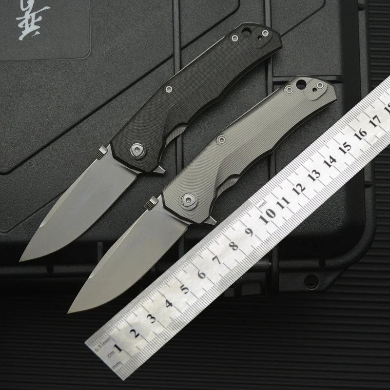 

New Outdoor Camping Folding Knife D2 Blade Titanium Alloy Handle Pocket Survival Tactical Hunting Utility Knives EDC Tools
