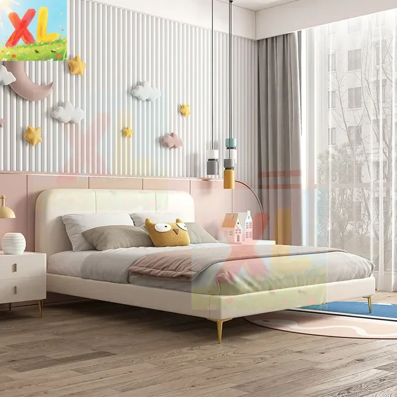 

Cream wind children's bed light luxury suspended bed cute girl princess