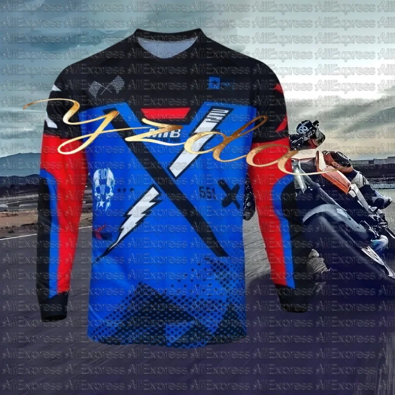 

Футболка BMX ATV MTB Enduro Мотоциклетные гонки Внедорожный велосипед с длинными рукавами Мужские и женские Спорт на открытом воздухе Досуг Скорость сушки