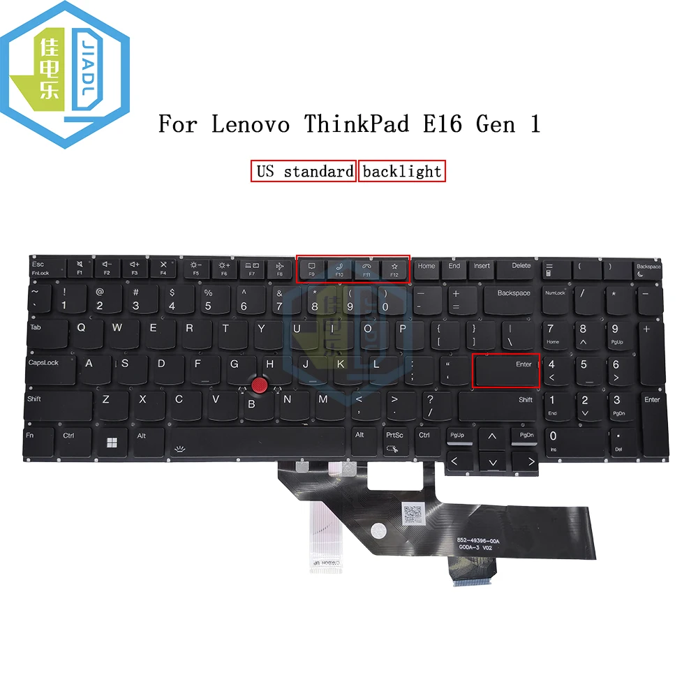 

US UK English Trackpoint laptop Keyboard backlight For Lenovo ThinkPad E16 Gen 1 21JN,21JQ,21JT,21JU SN21K54282