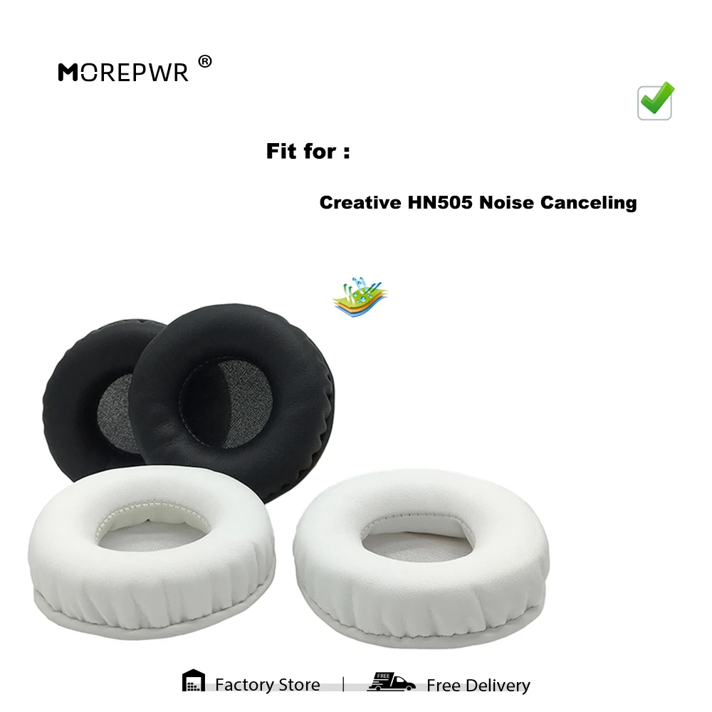 

Replacement Ear Pads for Creative HN-505 Noise Canceling Headset Parts Leather Cushion Velvet Earmuff Earphone Sleeve Cover