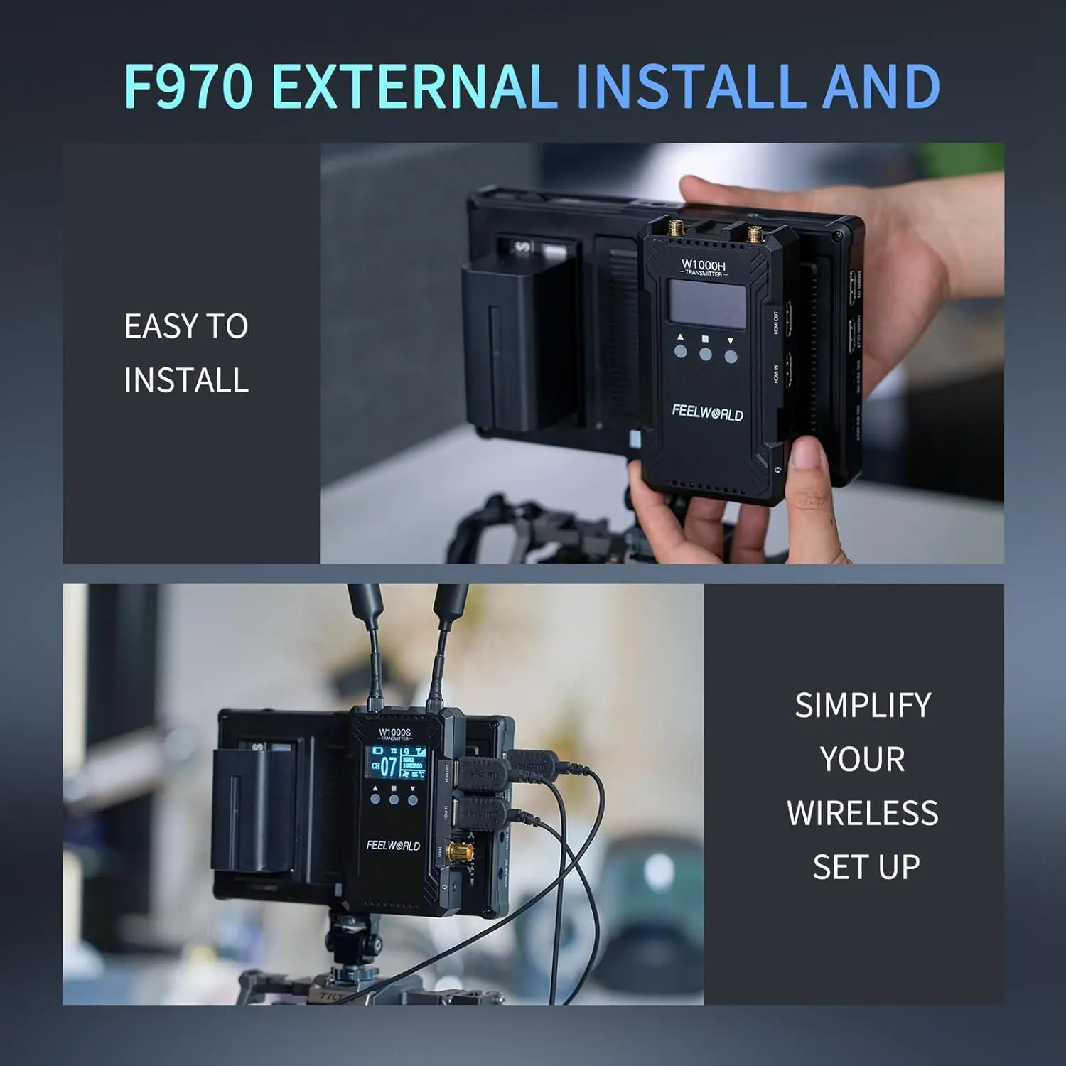 FEELWORLD F7 Plus 1200nit Daylight Viewable 7 inch high bright touchscreen camera field monitor 1920 x 1200 resolution