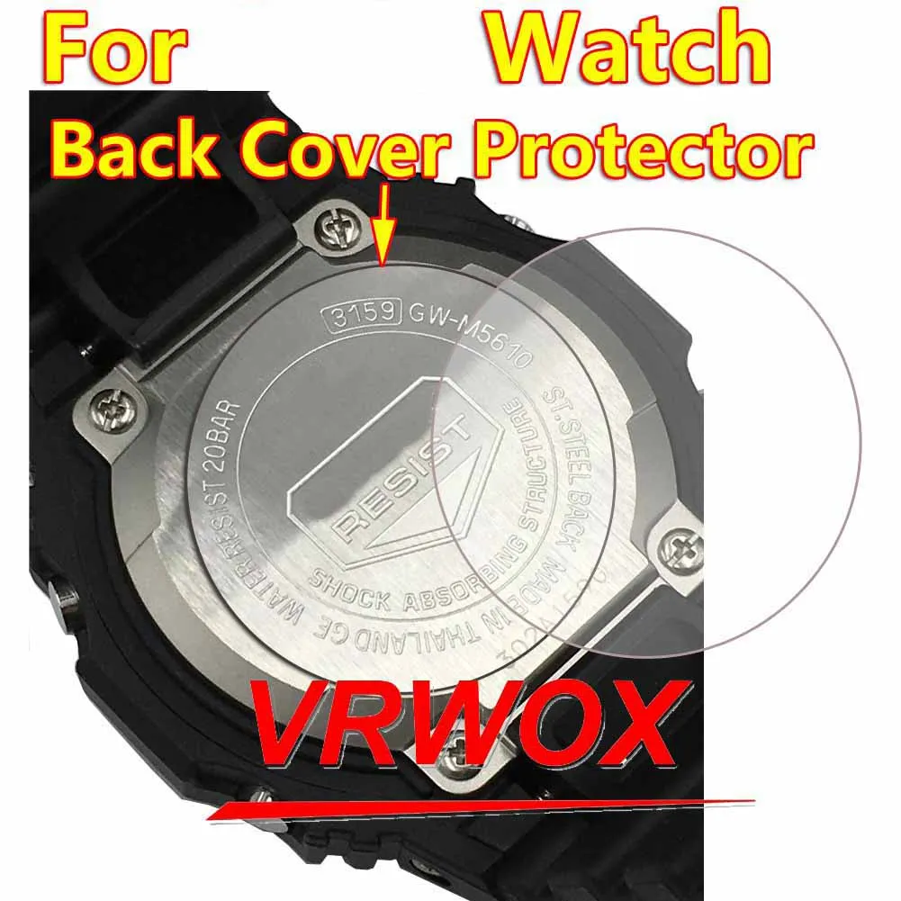 3Pcs 【Back Cover】TPU Protector For GLX-5600 MDV106 DW5600 B5600 M5610 B5000 GBD-200 GA-2100 5035 GXGXW-56 DW-6900 7900 9300 Film