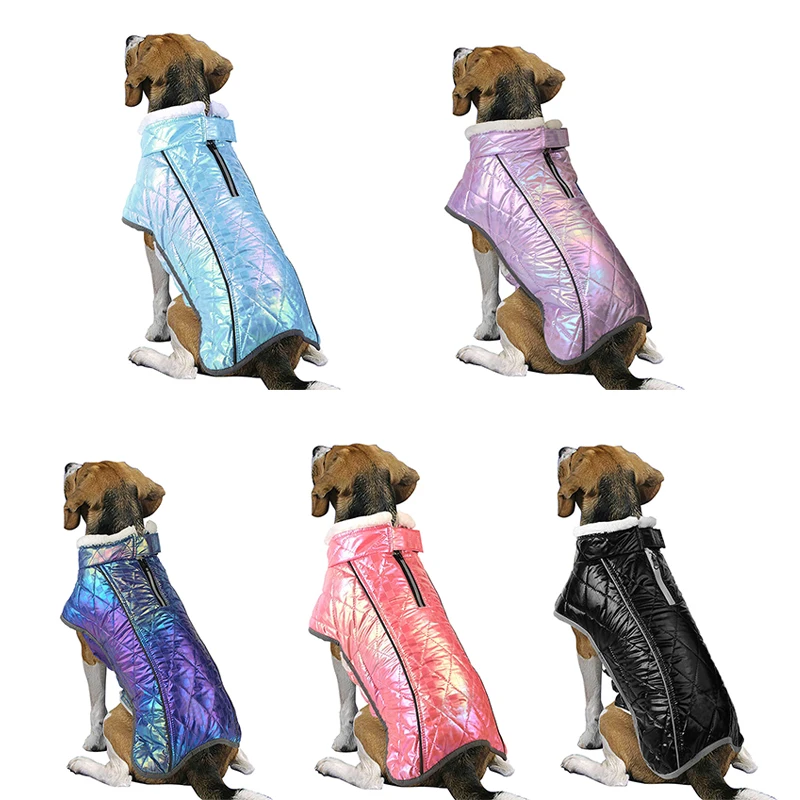 Ropa reflectante impermeable para perros, trajes de invierno para perros, fiesta de Navidad, abrigo de esquí cálido a prueba de viento para exteriores, Bulldog Francés y Labrador