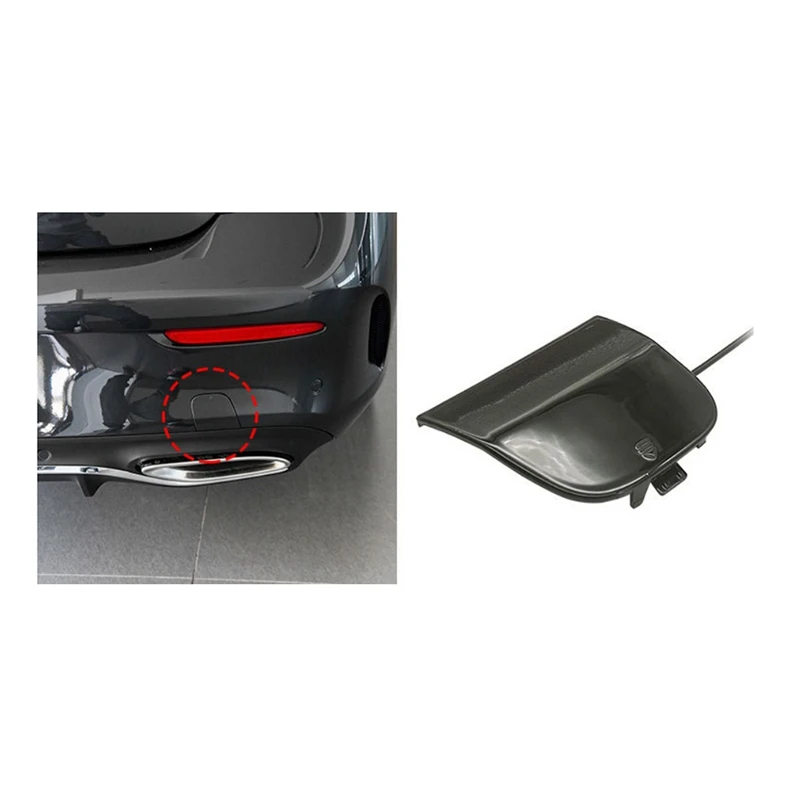 Cubierta de orificio de gancho de remolque de parachoques trasero de coche sin pintura 2058851624 para mercedes-benz W205 2015-2021, accesorios de cubierta de remolque trasero