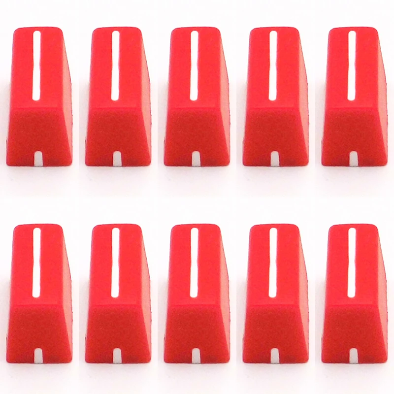 QK 10 piezas de tapas rojas para perillas de fader para Pioneer DDJ-SX SZ Rane 61 62 64 68 Denon Numark