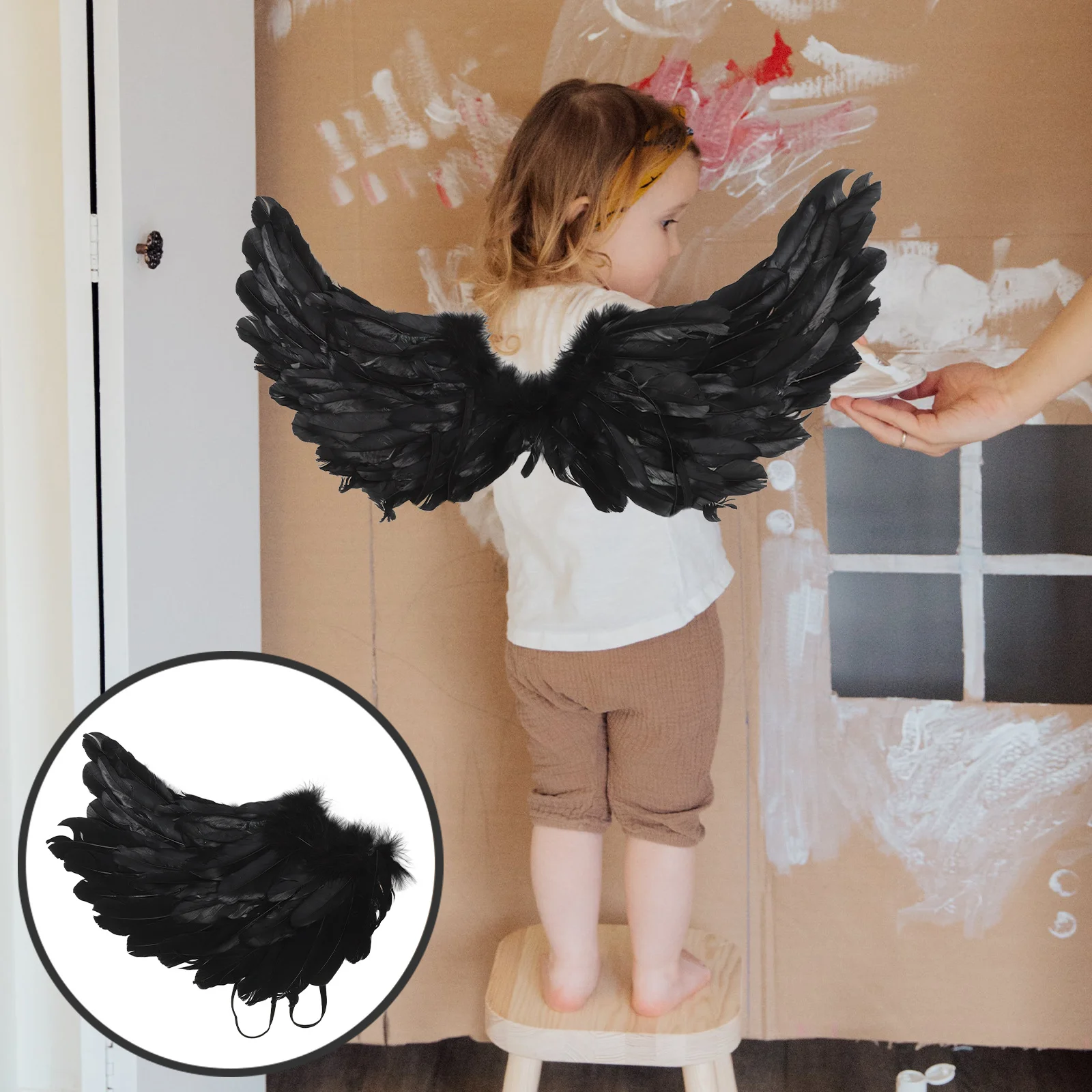 دعائم جناح الملاك خفيفة الوزن لحفلات الهالوين التنكرية للنساء والفتيات ملحقات أداء الصور