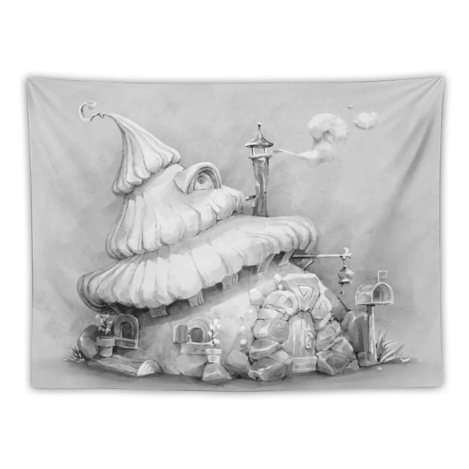 

New Magic Fantasy Mushroom House Tapestry Wall Decorations Room Decoration