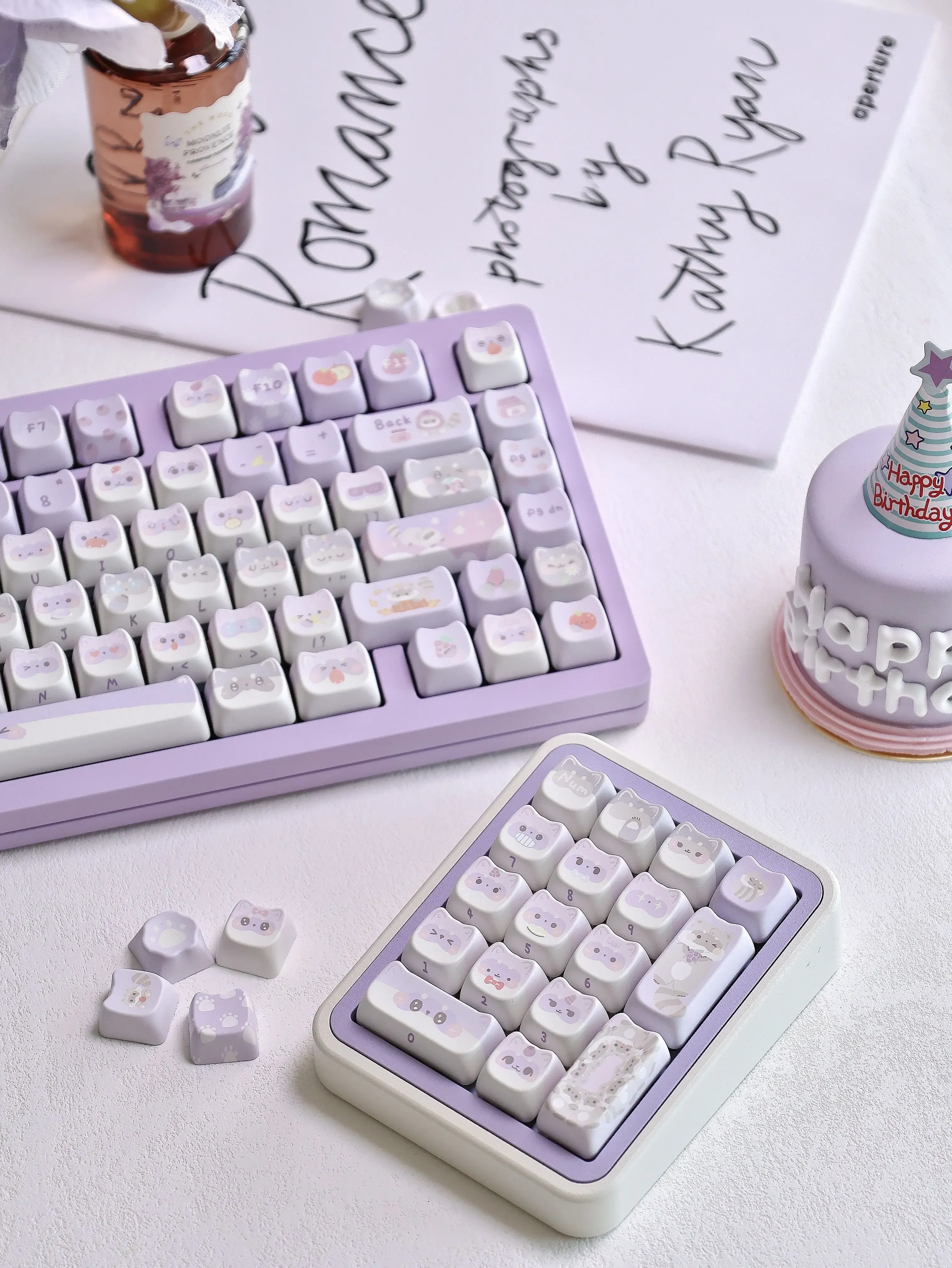 Lilac-Bluetooth付きの完全なメカニカルキーボード,5つの昇華型