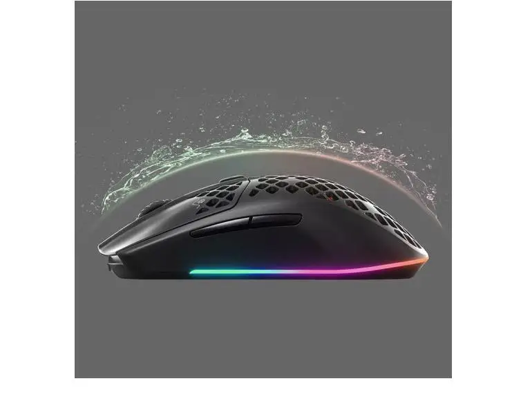 Imagem -04 - Steelseries-mouse sem Fio Aerox 2.4g Bluetooth Recarregável Usb-c 68g Cor Transparente Lavável Novo na Caixa