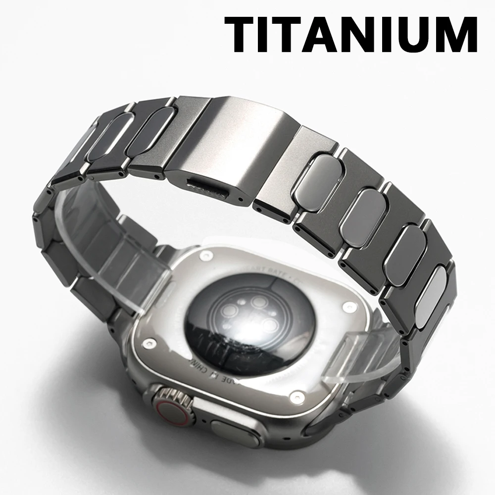 

МУЖСКИЙ титановый ремешок для Apple Watch Ultra 2 1 ремешок 49 мм серии 10 9 8 7 6 SE 5 ремешок для IWatch 46 мм 44 мм 45 мм деловой браслет