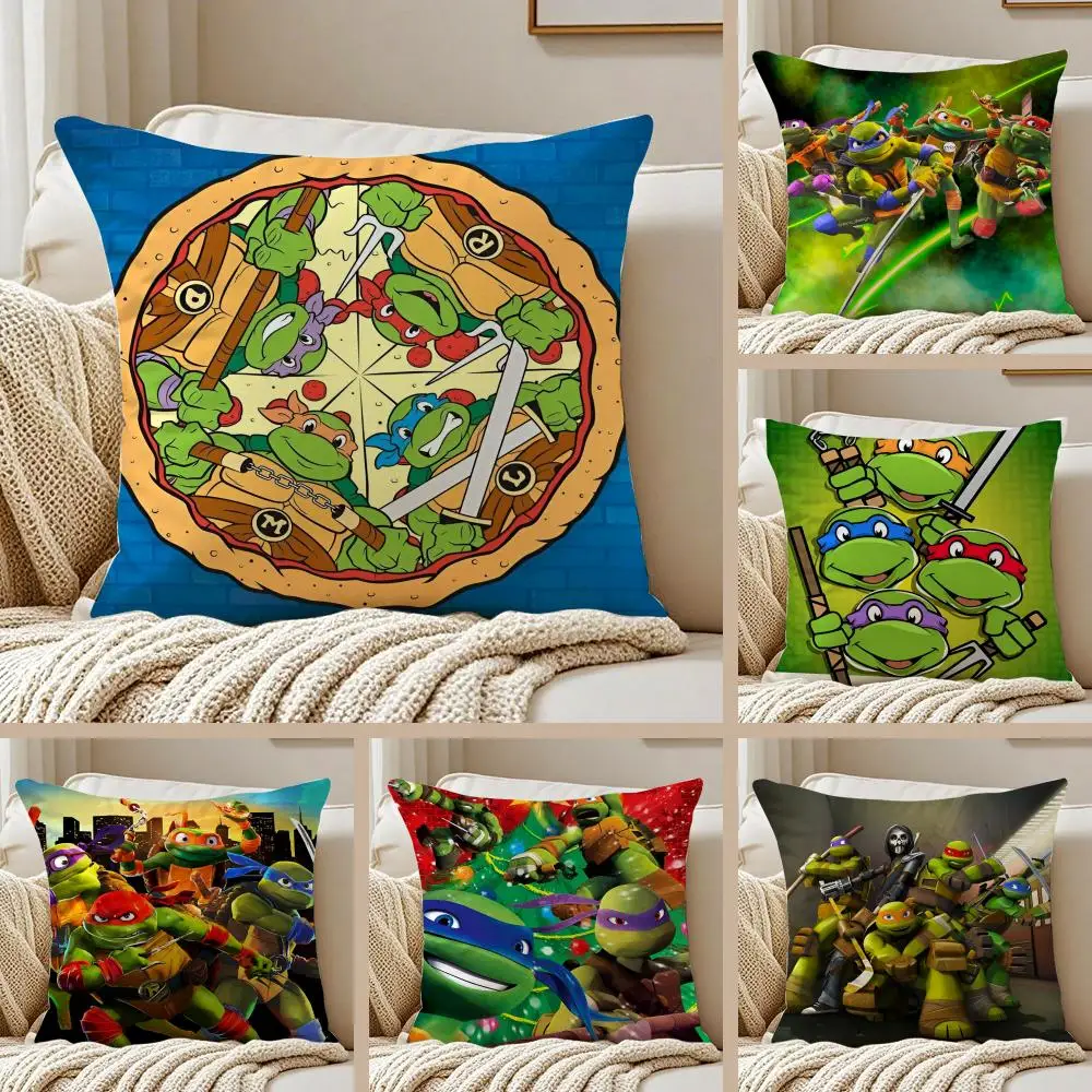 T-Teenage Mutant N-Ninja T-Turtles Cushion Cover Pillowcase Anti-dustmite living Room Sofa Decor Cushion Room