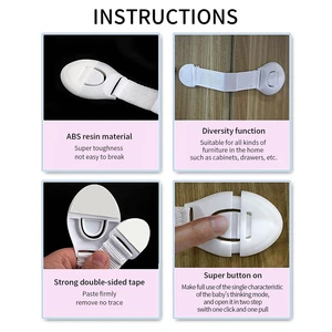 Sicherheitsschlossschrank für Kinder, Babysicherheit, Zeichentür, Schlossschrank, Plastikschutz, Kindersicherheit, 5 PCs, 10pcs 8 Hauptverkaufssicherheitsschloss für Wohnstür - №6